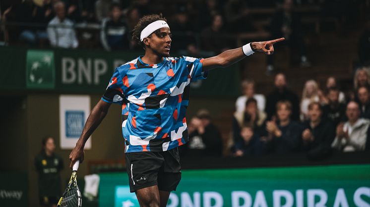 Elias Ymer i kvartsfinal i BNP Paribas Nordic Open. Foto: Alexander Scheuber