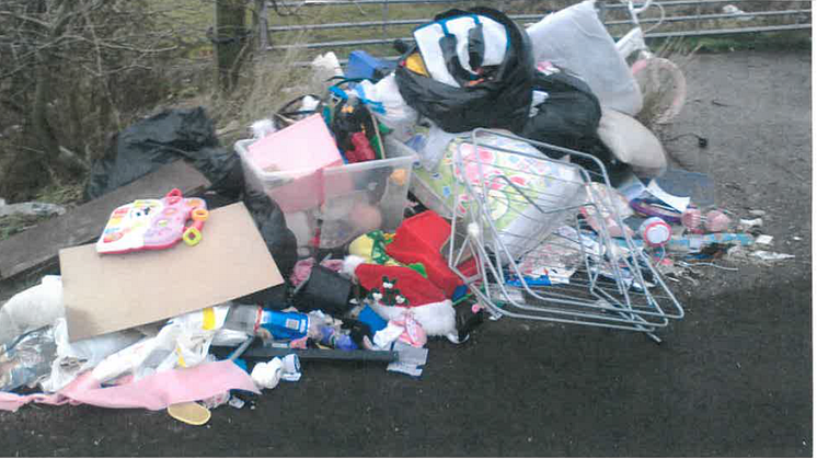 Man fined after household waste found fly-tipped