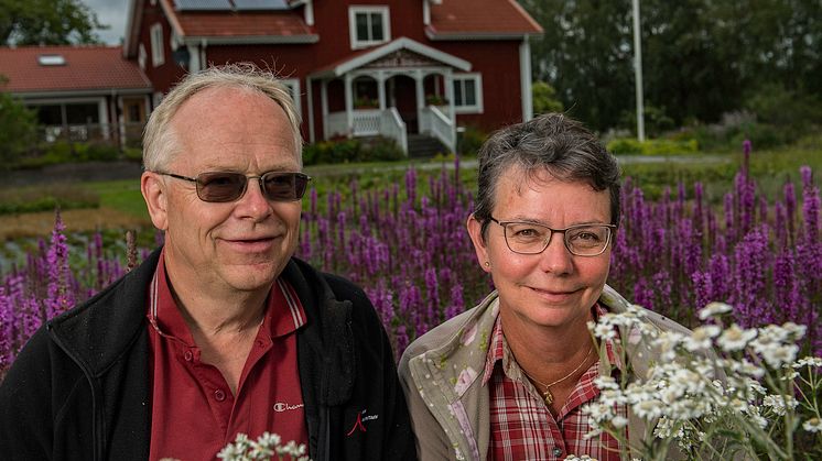Mats och Inger Runeson på fröföretaget Pratensis. Foto: Ola Jennersten.