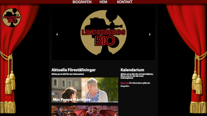 ​Lindesbergs Bio har fått egen hemsida