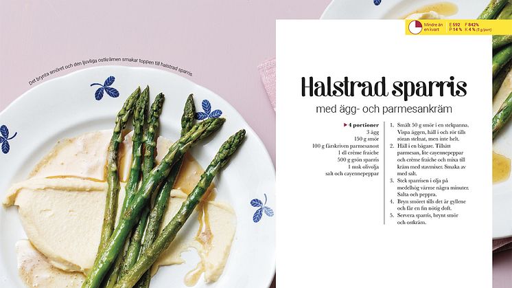 Halstrad sparris – ett av recepten från Anne Aobadias nya kokbok ”Vardagsgott!"