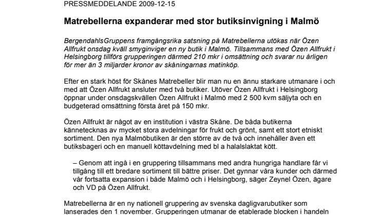 Matrebellerna expanderar med stor butiksinvigning i Malmö
