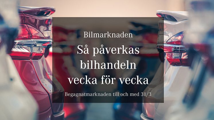 Begagnatmarknaden till och med 31/3 -20