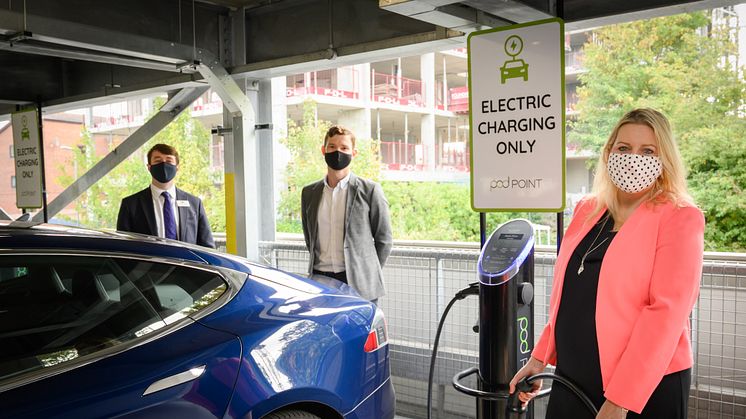 Mims Davies MP joins Govia Thameslink Railway to open a new EV charging hub in Haywards Heath