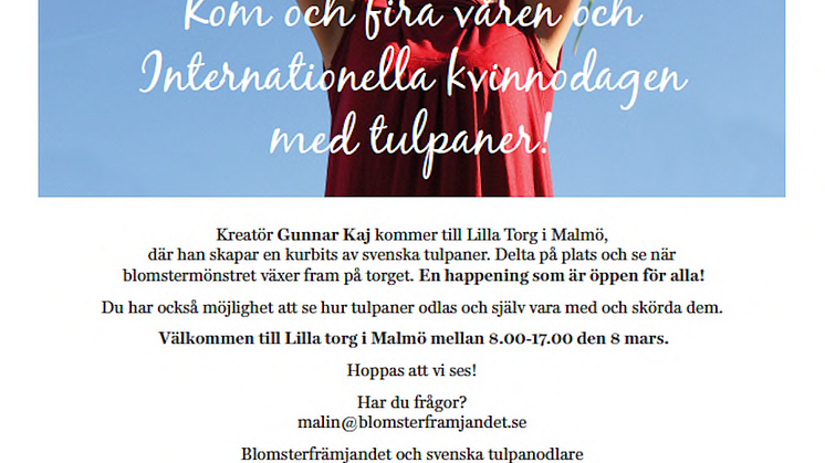 Kom och fira våren och internationella kvinnodagen med tulpaner