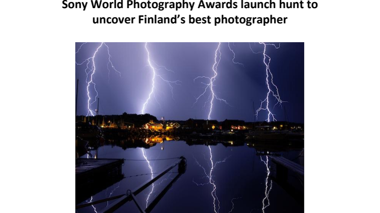 Sony World Photography Awards metsästää Suomen parasta valokuvaajaa