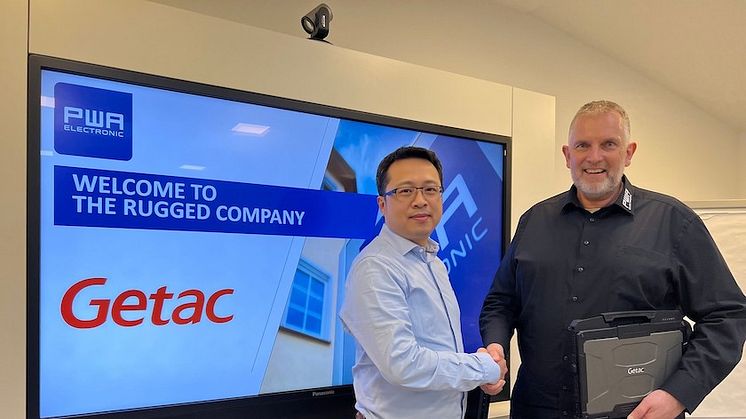 Eine neue Win-win Kooperation: Eric Yeh von Getac (li) und Jürgen Antl von PWA Electronics ©Getac