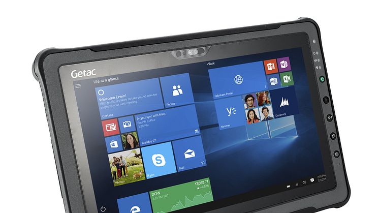 Jetzt noch sicherer und leistungsfähiger: das vollrobuste F110 Tablet von Getac / Bild: Getac