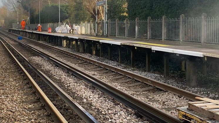 Platform refurbishment at Southbourne station