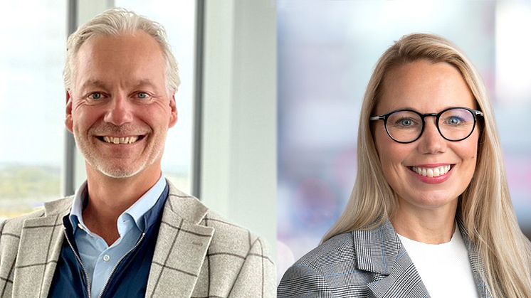 Nicklas Persson, VD på AddPro AB & Sandra Isberg, verksamhetsutvecklingschef på Rikshem AB.