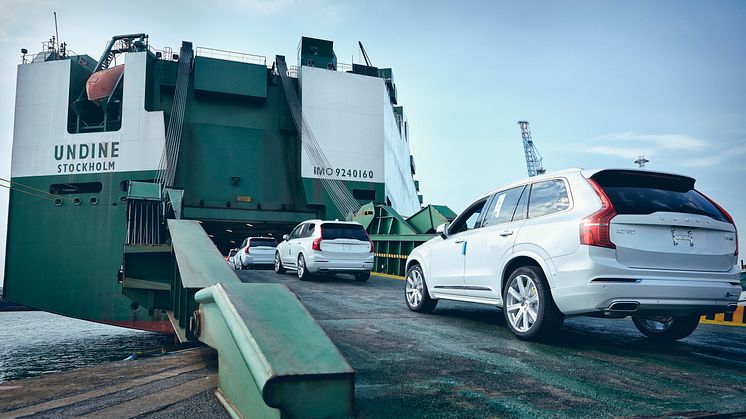 Good year for new cars in the Port of Gothenburg.