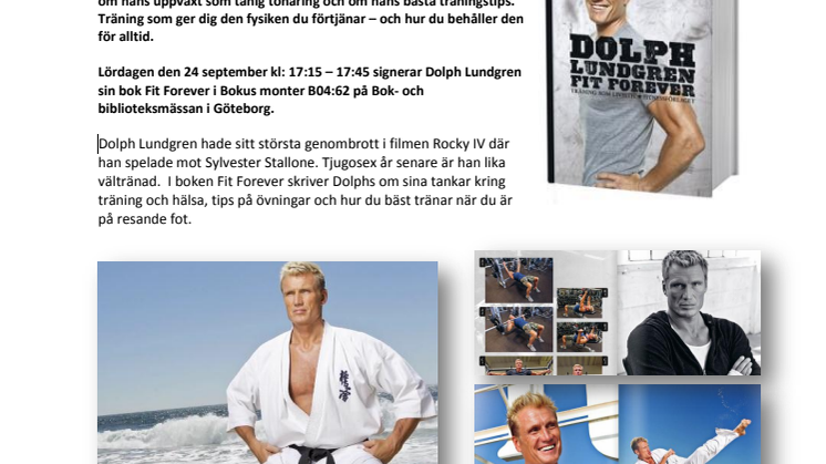 Dolph Lundgren signerar ny bok hos Bokus 