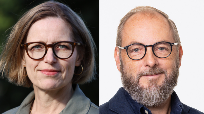 Monica Björk, vd Byggmaterialhandlarna och Patric Lindqvist, affärsområdesansvarig marknadsinsikt Prognoscentret AB. 