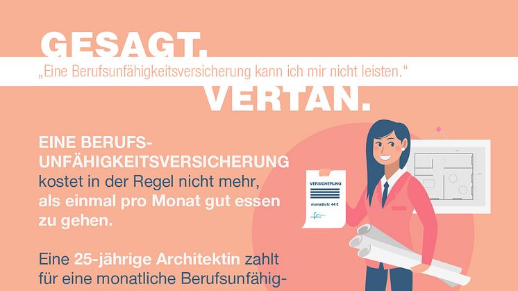 Irrtum Nr. 2 "Eine Berufsunfähigkeitsversicherung kann ich mir nicht leisten." 