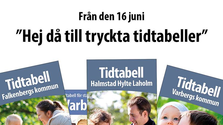 Tryckta häftade tidtabeller försvinner