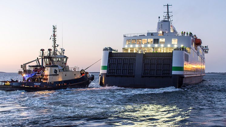 Scandlines’ nye færge har forladt værftet