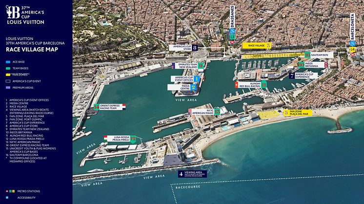 America's Cup - Race Village Map