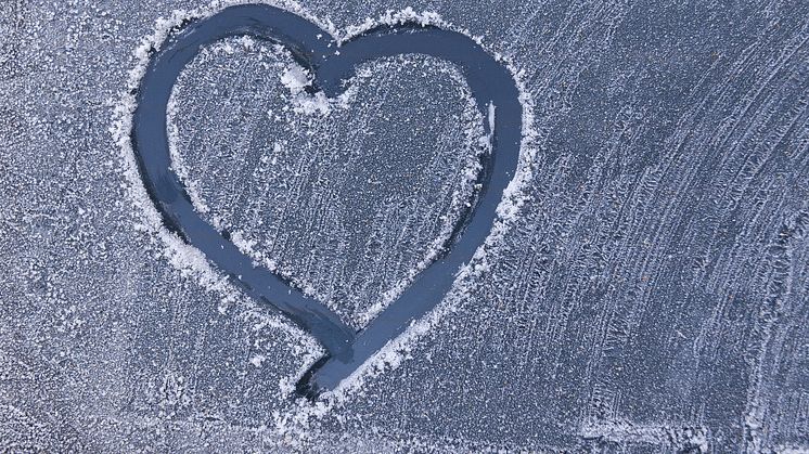 Hjärta i rimfrost. bild: Pixabay