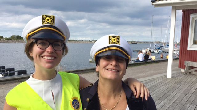 HSB ProjektPartners Andrea Johansson och Eva Georgsson - nöjda efter visningarna av brf Kaptenen.