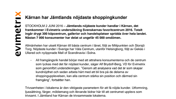 Vad tycker shoppingkunderna i Jämtlands län