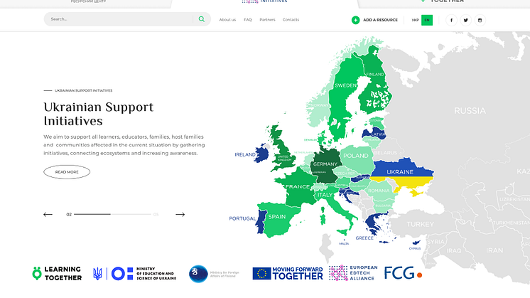 Ukraina, Finland, EU-kommissionen och edtechbranschen lanserar portal för ukrainska lärare och elever 