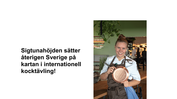 Sigtunahöjden sätter återigen Sverige på kartan i internationell kocktävling! 