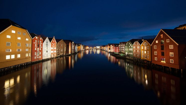 Diplom Norsk lyspris 2017 Lysplan for Kanalen og Nidelva i Trondheim. Foto Zenisk