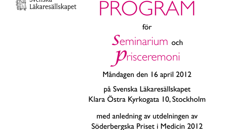 Program för seminariet ESSENCE (Early Symptomatic Syndromes Eliciting Neurodevelopmental Clinical Examinations)