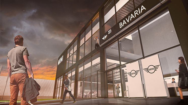 MINI Flagship Store åpner vegg i vegg med Bavarias eksisterende anlegg for BMW i Danderyd.