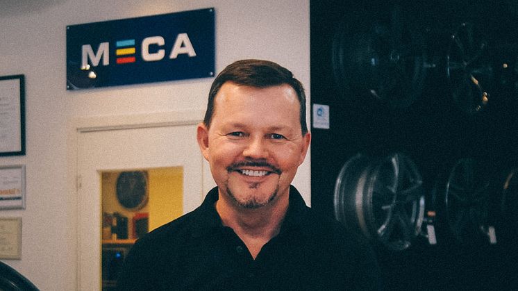 Ingemar Hjelmstierna, stolt ägare av Däck & Fälg Landvetter, den första MECA Bilservice att bli Godkänd Bilverkstad