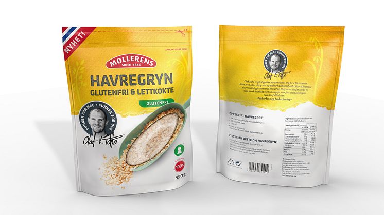 Møllerens Havregryn Glutenfri og Lettkokt, 550 gr