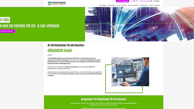 In der neuen Hüngsberg Homepage ist fundiertes EDI Expertenwissen verfügbar   ©Hüngsberg