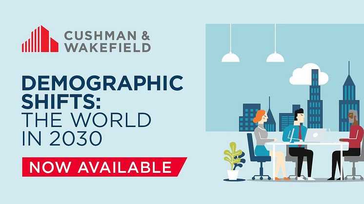 Den nya globala rapporten “Demographic Shifts: The World in 2030” från Cushman & Wakefield belyser olika intressenters behov av att förstå hur fastighetsmarknaden påverkas av generationerna och hur mn positionerar sig för att maximera möjligheterna.