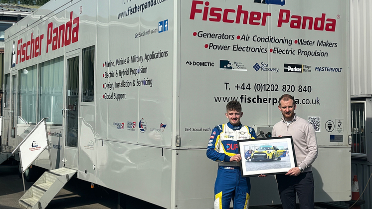 Fischer Panda UK announces its ongoing support in 2024-2025 for young rising star on the racing circuit, Max Hall.
