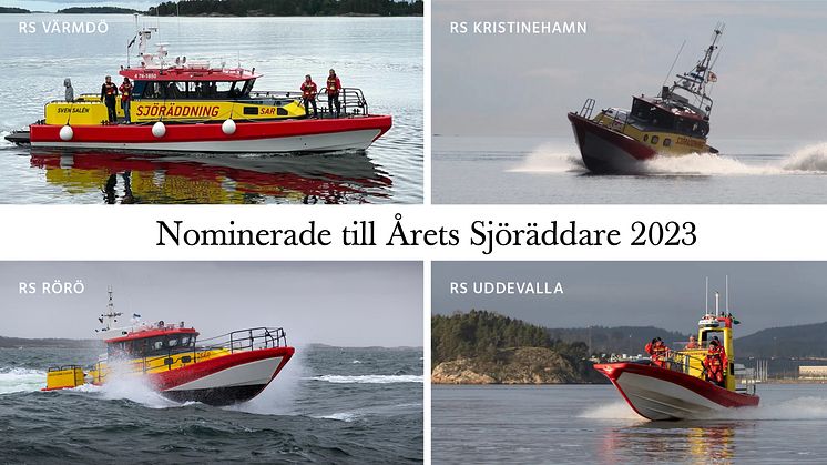 Fyra insatser nomineras till Årets Sjöräddare 2023, en utmärkelse som hyllar frivilligheten. 