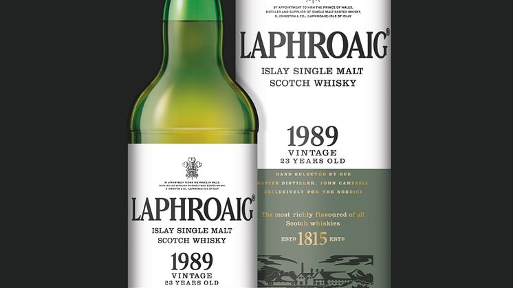 Laphroaig 1989 Vintage on black