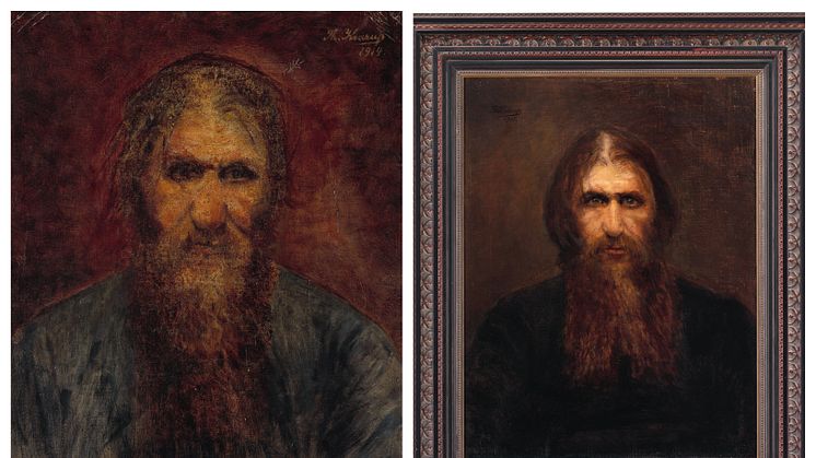 Two rare portraits of Grigori Rasputin, where he personally sat as a model, are up for auction at Bruun Rasmussen's Russian Live Auction on 2 June in Copenhagen.