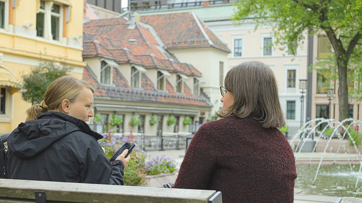 Lær noe nytt om byen neste gang du besøker Kvadraturen, enkelt gjennom mobilen. Foto: Jørgen Rist Holmen, Kulturetaten.