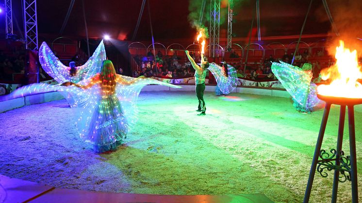 Zirkus Aeros in Leipzig - Feuershow