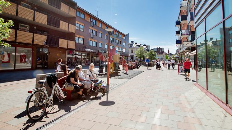 Gågatan, Bodens centrum.  Foto Bodens kommun/KOMM