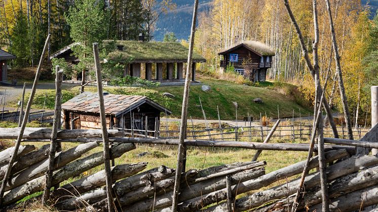 Hytta Vy og Kinckhytta sett fra Setergrenda på Maihaugen