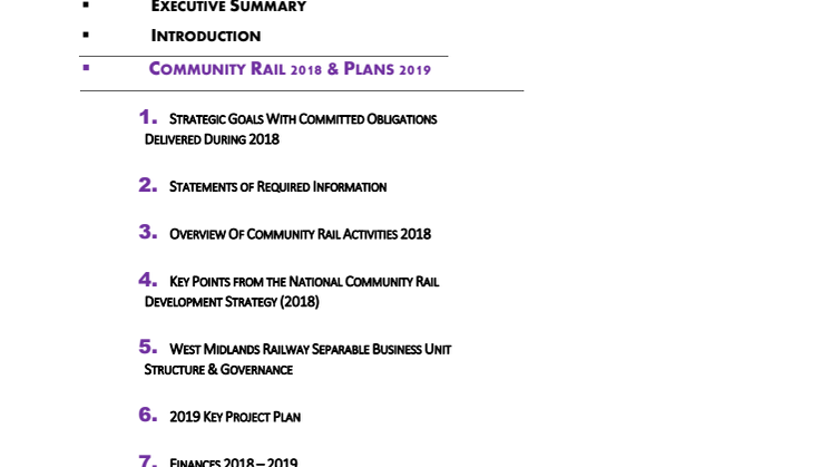 Community Rail Report - West Midlands Railway