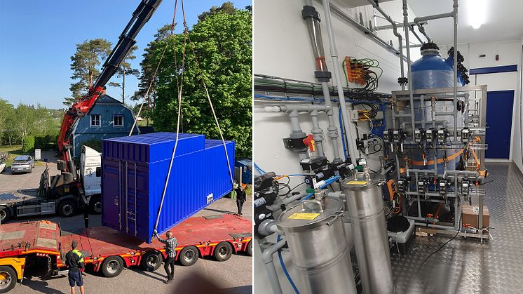 Containeranläggning för leverans