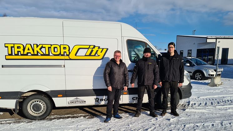 Bilden fr vänster: Niclas Nilsson, Jan Erstam och Lars Berg, Traktor-City.