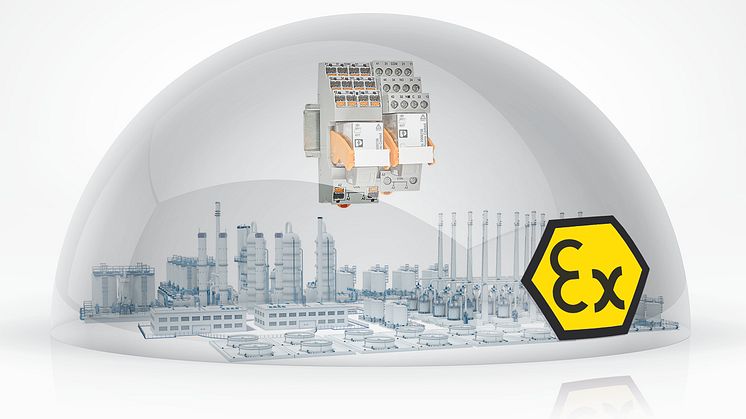 Industrial relay system with variants for Ex areas