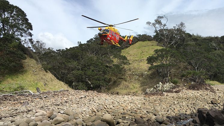 Hi-res image - ACR Electronics - the rescue helicopter arrives to help Dylan Holzheimer