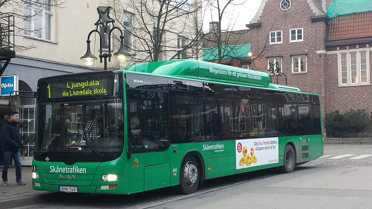 Resandet med Hässleholms stadsbussar ökade mest i hela Skånetrafiken 2015