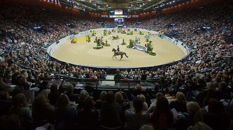 Gothenburg Horse Show är igång. Världscupklasser och finaler väntar under de kommande dagarna. Foto: Jorma Valkonen/Gothenburg Horse Show