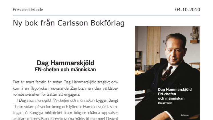 Dag Hammarskjöld – FN-chefen och människan