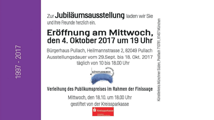 Einladung zur Ausstellung Künstlerkreis Münchner Süden